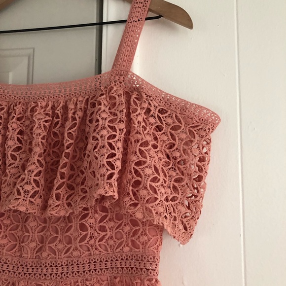 Pink BB Dakota Aitana Lace Off The Shoulder Dress - Picture 3 of 9